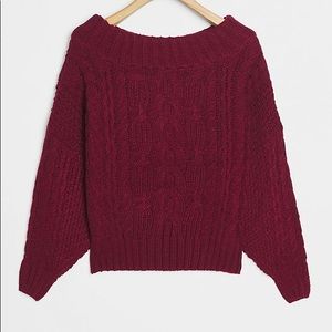 Anthropologie Melissa Cable Knit Sweater